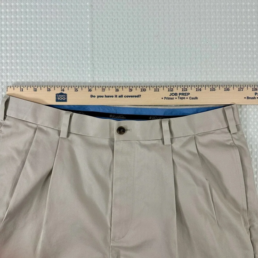 Brooks‎ Brothers Advantage Chino Mens Shorts W35 Pleated Flat Light Weight READ